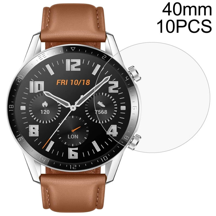 D40mm 10 PCS Round HD PET Film Watch Screen Protector