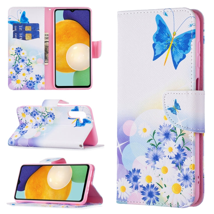 For Samsung Galaxy A13 5G Colored Drawing Pattern Horizontal Flip Phone Leather Case with Holder & Card Slots & Wallet