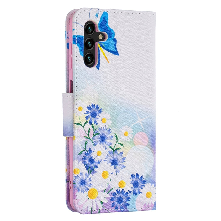 For Samsung Galaxy A13 5G Colored Drawing Pattern Horizontal Flip Phone Leather Case with Holder & Card Slots & Wallet
