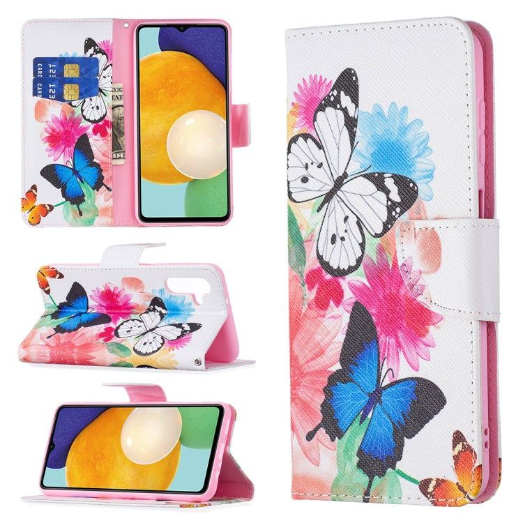 For Samsung Galaxy A13 5G Colored Drawing Pattern Horizontal Flip Phone Leather Case with Holder & Card Slots & Wallet