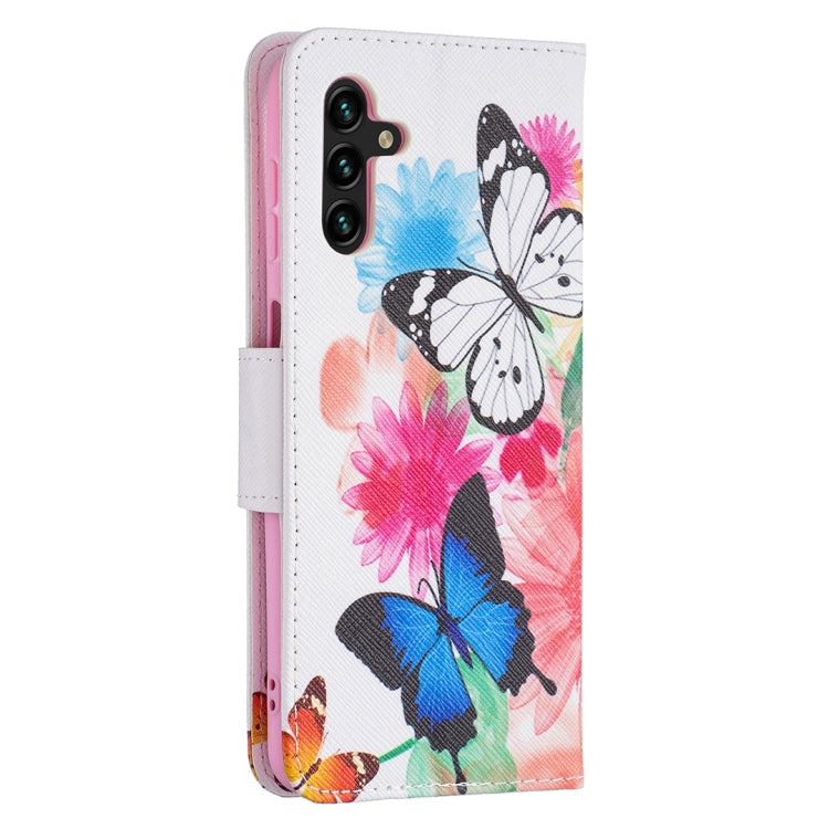 For Samsung Galaxy A13 5G Colored Drawing Pattern Horizontal Flip Phone Leather Case with Holder & Card Slots & Wallet