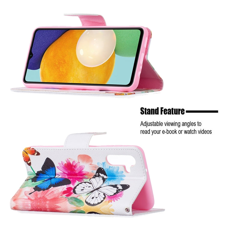 For Samsung Galaxy A13 5G Colored Drawing Pattern Horizontal Flip Phone Leather Case with Holder & Card Slots & Wallet