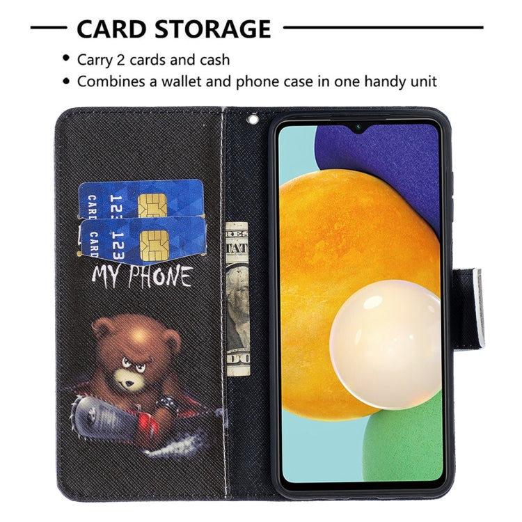 For Samsung Galaxy A13 5G Colored Drawing Pattern Horizontal Flip Phone Leather Case with Holder & Card Slots & Wallet