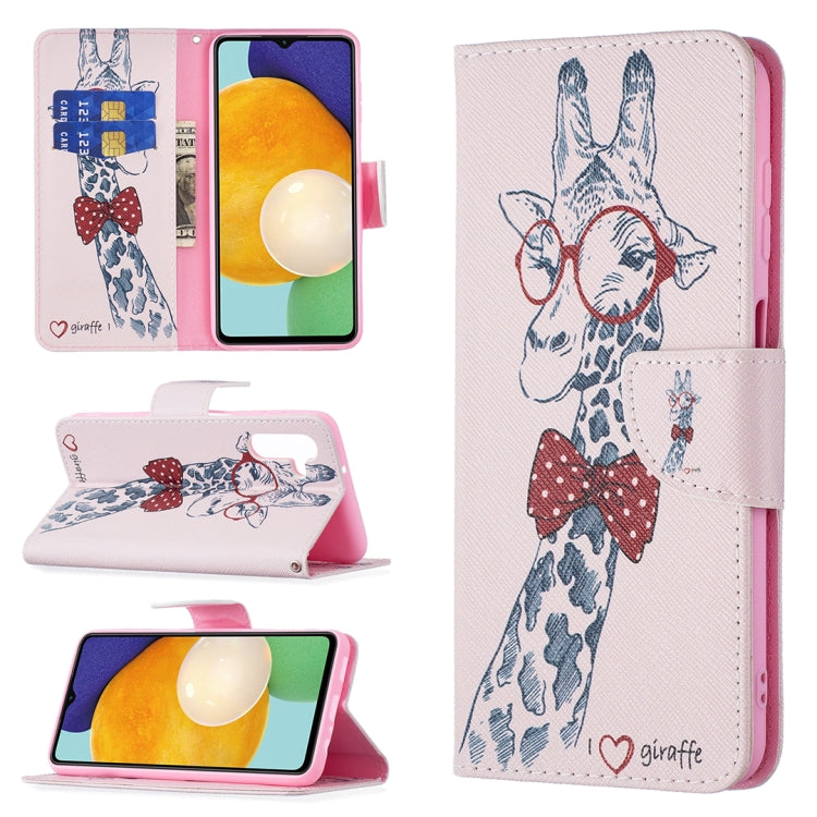 For Samsung Galaxy A13 5G Colored Drawing Pattern Horizontal Flip Phone Leather Case with Holder & Card Slots & Wallet