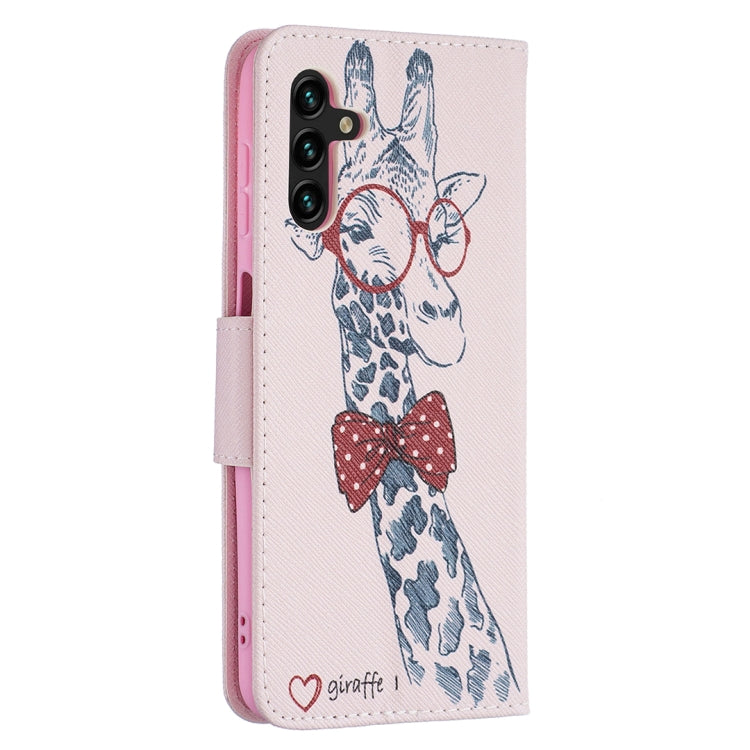 For Samsung Galaxy A13 5G Colored Drawing Pattern Horizontal Flip Phone Leather Case with Holder & Card Slots & Wallet