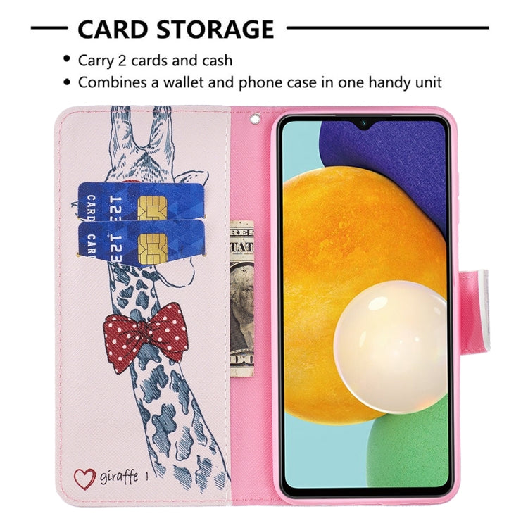 For Samsung Galaxy A13 5G Colored Drawing Pattern Horizontal Flip Phone Leather Case with Holder & Card Slots & Wallet