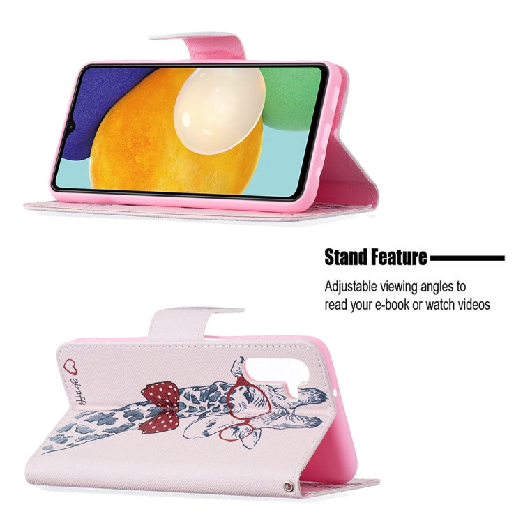 For Samsung Galaxy A13 5G Colored Drawing Pattern Horizontal Flip Phone Leather Case with Holder & Card Slots & Wallet