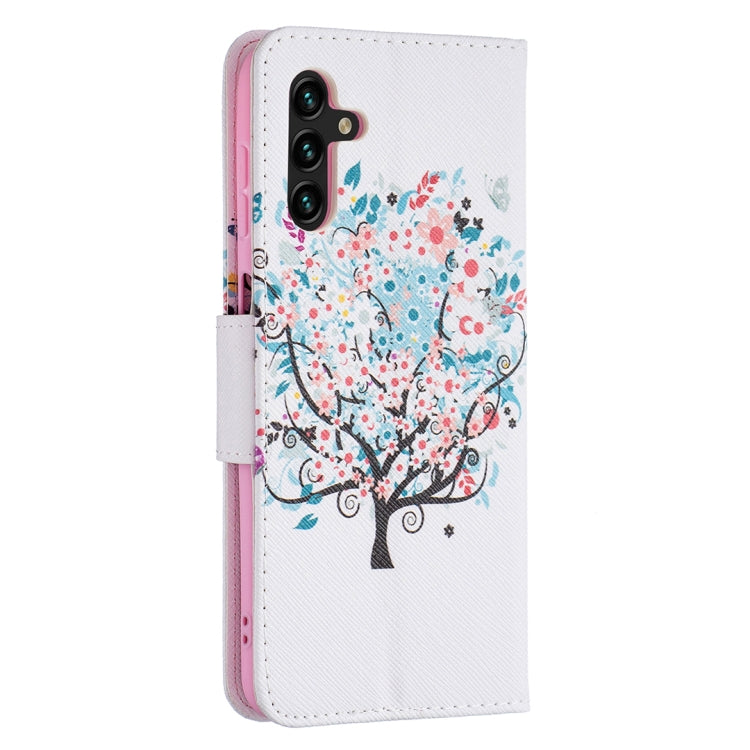 For Samsung Galaxy A13 5G Colored Drawing Pattern Horizontal Flip Phone Leather Case with Holder & Card Slots & Wallet