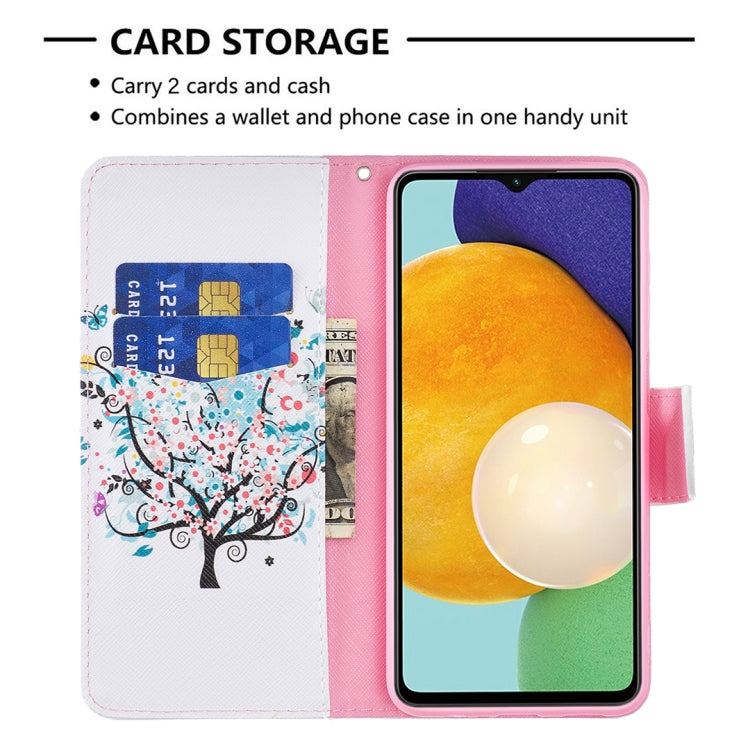 For Samsung Galaxy A13 5G Colored Drawing Pattern Horizontal Flip Phone Leather Case with Holder & Card Slots & Wallet