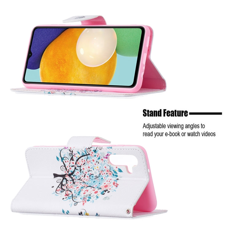 For Samsung Galaxy A13 5G Colored Drawing Pattern Horizontal Flip Phone Leather Case with Holder & Card Slots & Wallet