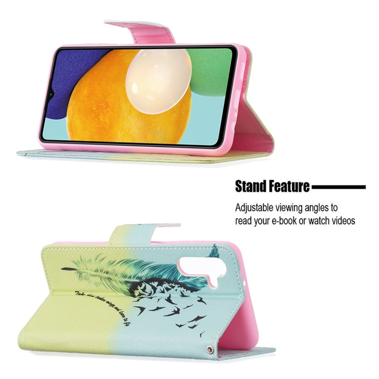For Samsung Galaxy A13 5G Colored Drawing Pattern Horizontal Flip Phone Leather Case with Holder & Card Slots & Wallet