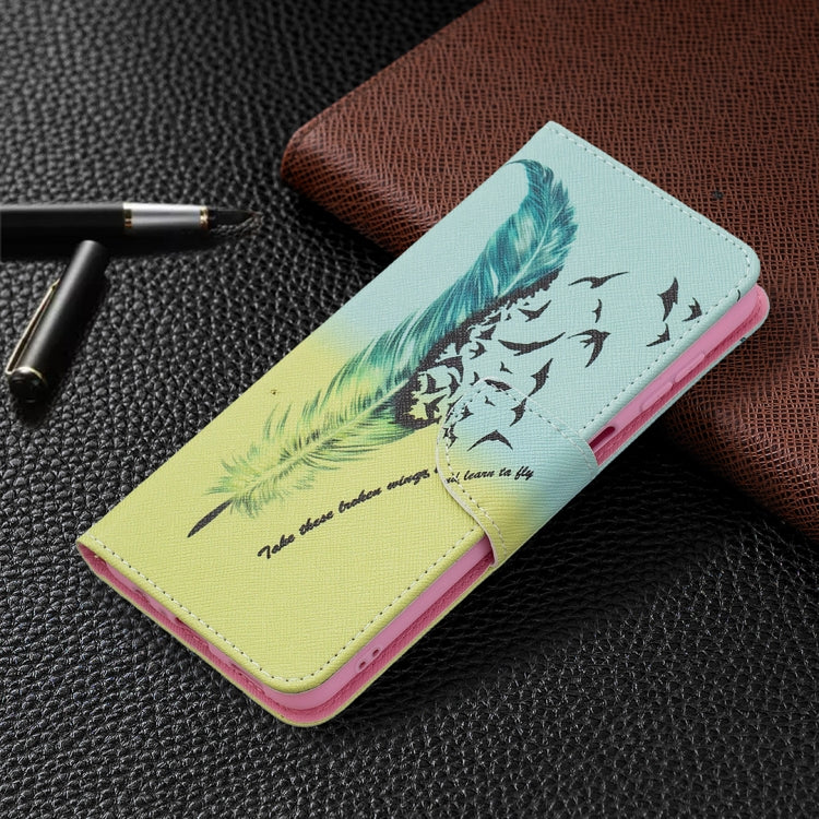 For Samsung Galaxy A13 5G Colored Drawing Pattern Horizontal Flip Phone Leather Case with Holder & Card Slots & Wallet