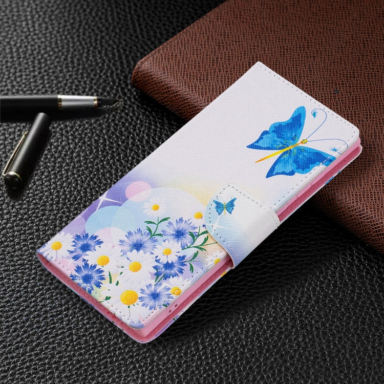 For Samsung Galaxy S22 Ultra 5G Colored Drawing Pattern Horizontal Flip Phone Leather Case with Holder & Card Slots & Wallet