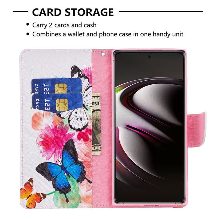 For Samsung Galaxy S22 Ultra 5G Colored Drawing Pattern Horizontal Flip Phone Leather Case with Holder & Card Slots & Wallet