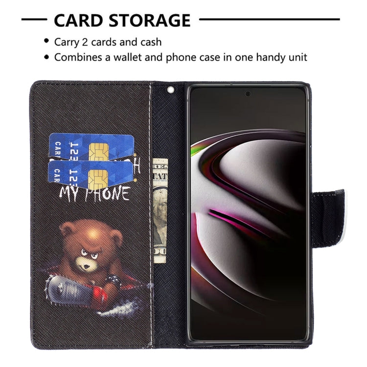 For Samsung Galaxy S22 Ultra 5G Colored Drawing Pattern Horizontal Flip Phone Leather Case with Holder & Card Slots & Wallet