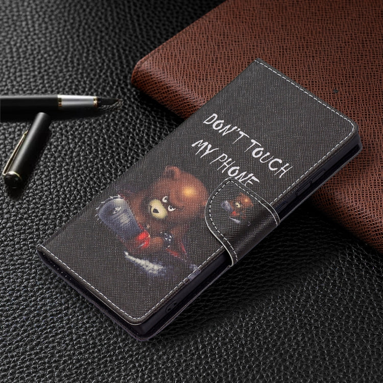For Samsung Galaxy S22 Ultra 5G Colored Drawing Pattern Horizontal Flip Phone Leather Case with Holder & Card Slots & Wallet