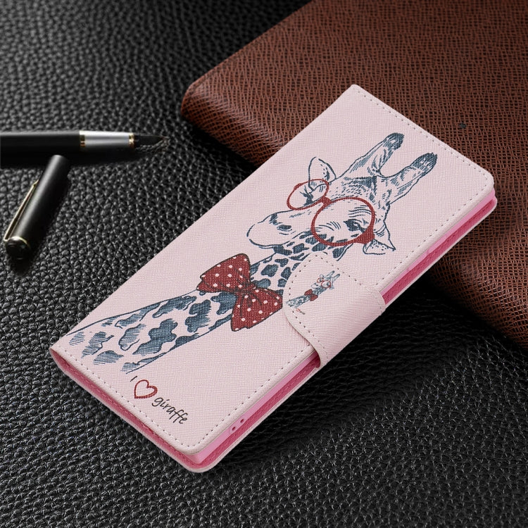 For Samsung Galaxy S22 Ultra 5G Colored Drawing Pattern Horizontal Flip Phone Leather Case with Holder & Card Slots & Wallet