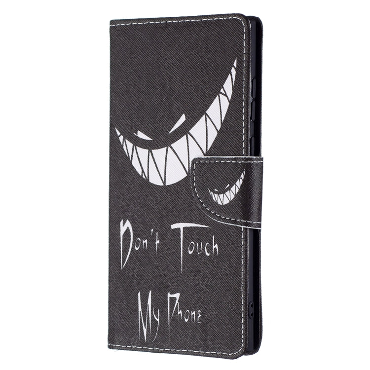 For Samsung Galaxy S22 Ultra 5G Colored Drawing Pattern Horizontal Flip Phone Leather Case with Holder & Card Slots & Wallet