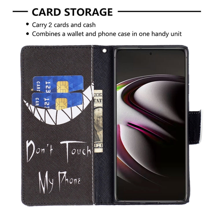 For Samsung Galaxy S22 Ultra 5G Colored Drawing Pattern Horizontal Flip Phone Leather Case with Holder & Card Slots & Wallet