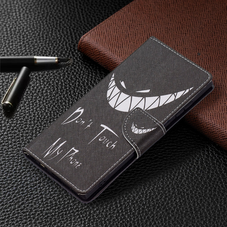 For Samsung Galaxy S22 Ultra 5G Colored Drawing Pattern Horizontal Flip Phone Leather Case with Holder & Card Slots & Wallet