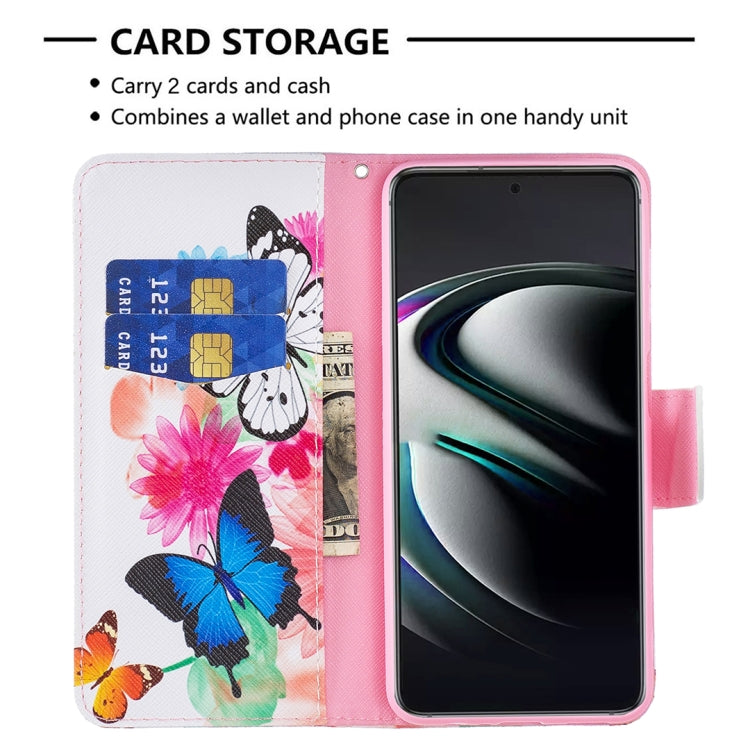 For Samsung Galaxy S22+ 5G Colored Drawing Pattern Horizontal Flip Phone Leather Case with Holder & Card Slots & Wallet