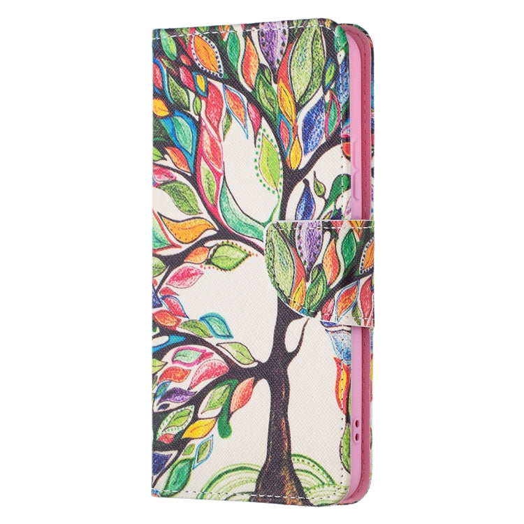 For Samsung Galaxy S22+ 5G Colored Drawing Pattern Horizontal Flip Phone Leather Case with Holder & Card Slots & Wallet