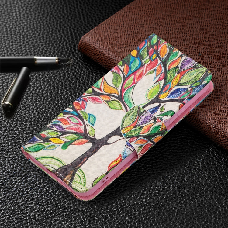 For Samsung Galaxy S22+ 5G Colored Drawing Pattern Horizontal Flip Phone Leather Case with Holder & Card Slots & Wallet