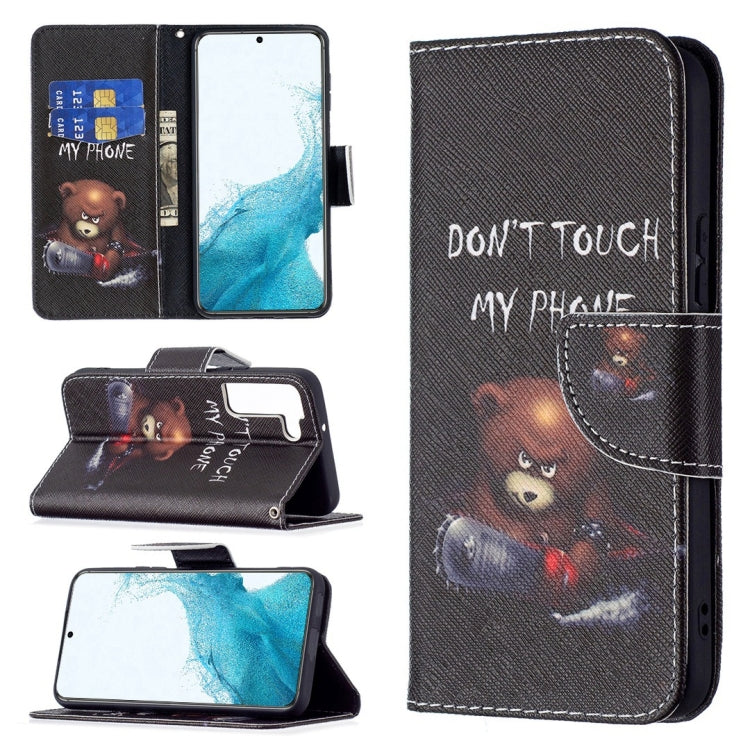 For Samsung Galaxy S22+ 5G Colored Drawing Pattern Horizontal Flip Phone Leather Case with Holder & Card Slots & Wallet