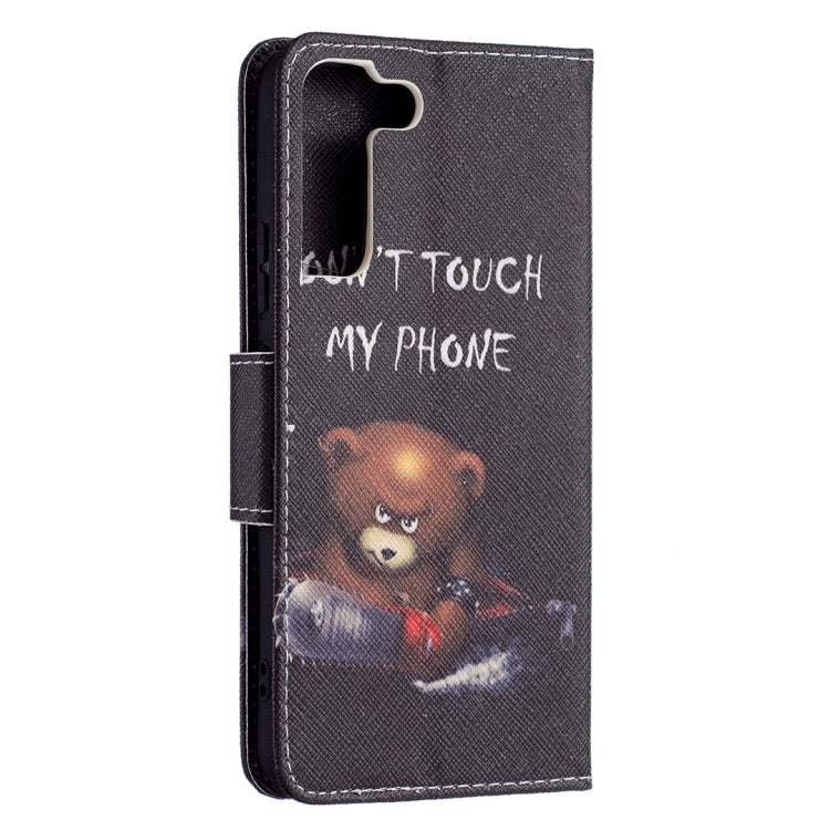 For Samsung Galaxy S22+ 5G Colored Drawing Pattern Horizontal Flip Phone Leather Case with Holder & Card Slots & Wallet