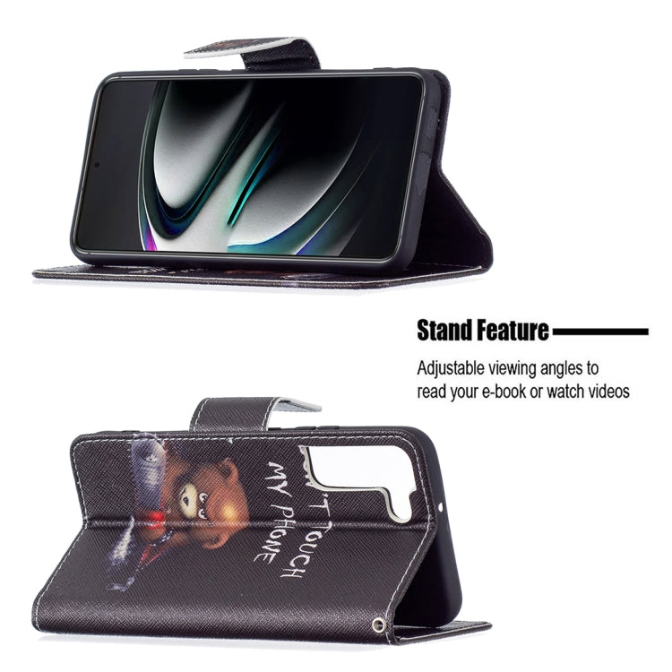 For Samsung Galaxy S22+ 5G Colored Drawing Pattern Horizontal Flip Phone Leather Case with Holder & Card Slots & Wallet