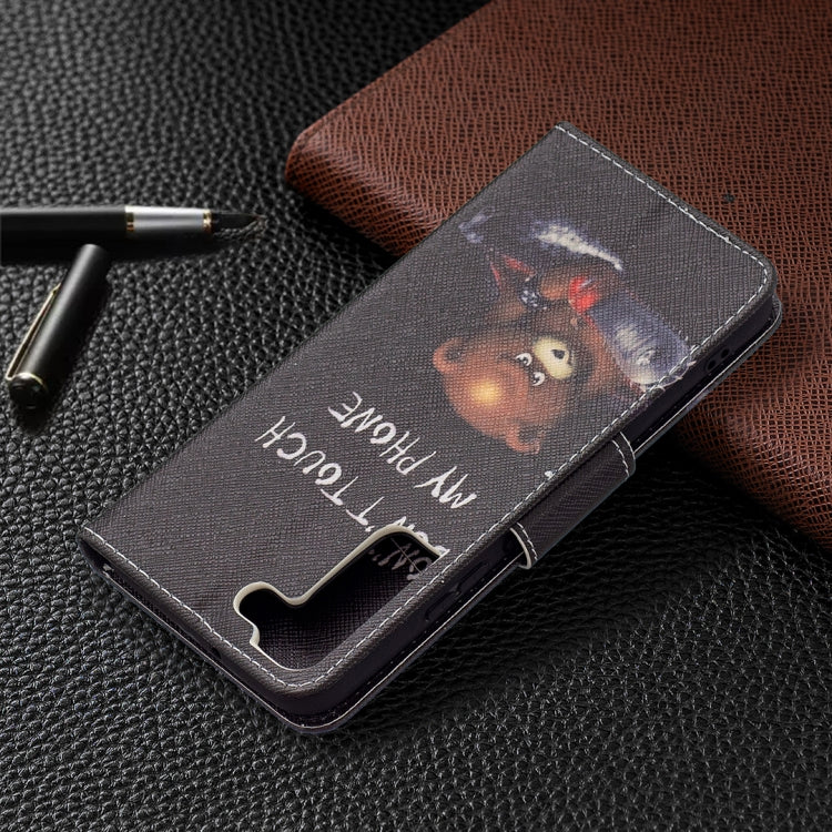 For Samsung Galaxy S22+ 5G Colored Drawing Pattern Horizontal Flip Phone Leather Case with Holder & Card Slots & Wallet