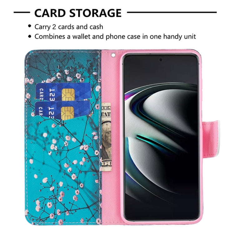 For Samsung Galaxy S22+ 5G Colored Drawing Pattern Horizontal Flip Phone Leather Case with Holder & Card Slots & Wallet