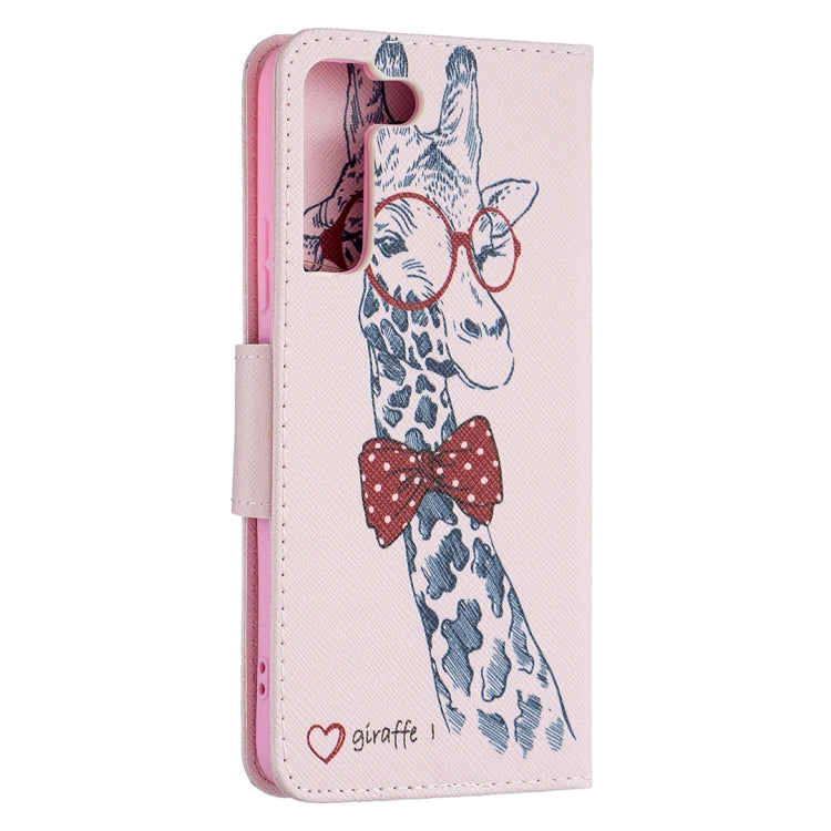 For Samsung Galaxy S22+ 5G Colored Drawing Pattern Horizontal Flip Phone Leather Case with Holder & Card Slots & Wallet