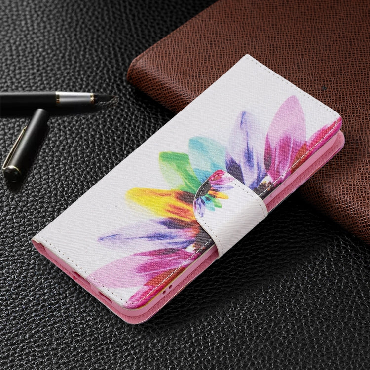 For Samsung Galaxy S22+ 5G Colored Drawing Pattern Horizontal Flip Phone Leather Case with Holder & Card Slots & Wallet