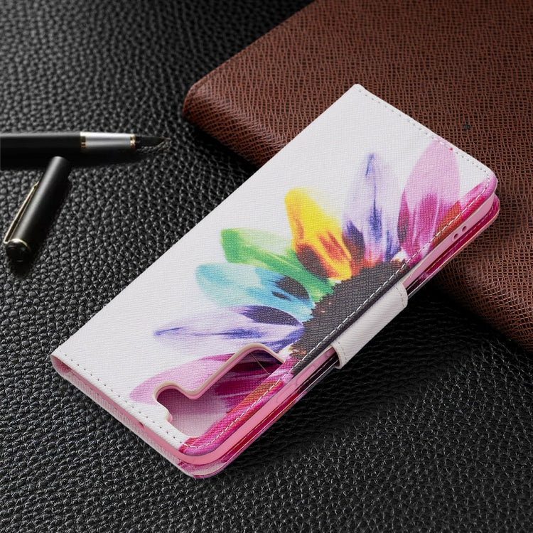 For Samsung Galaxy S22+ 5G Colored Drawing Pattern Horizontal Flip Phone Leather Case with Holder & Card Slots & Wallet
