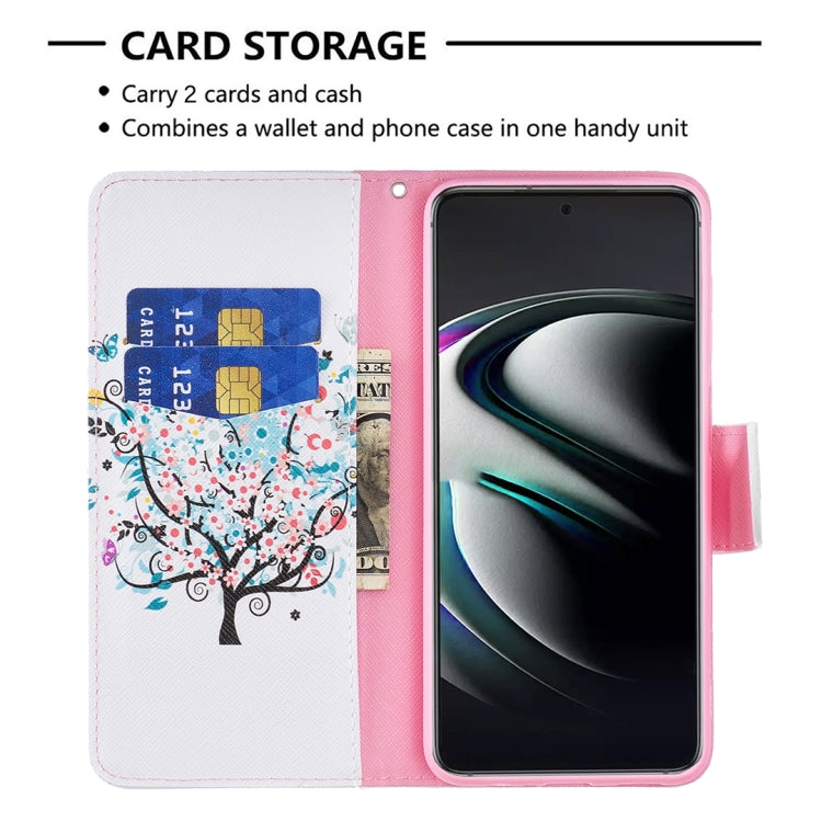 For Samsung Galaxy S22+ 5G Colored Drawing Pattern Horizontal Flip Phone Leather Case with Holder & Card Slots & Wallet