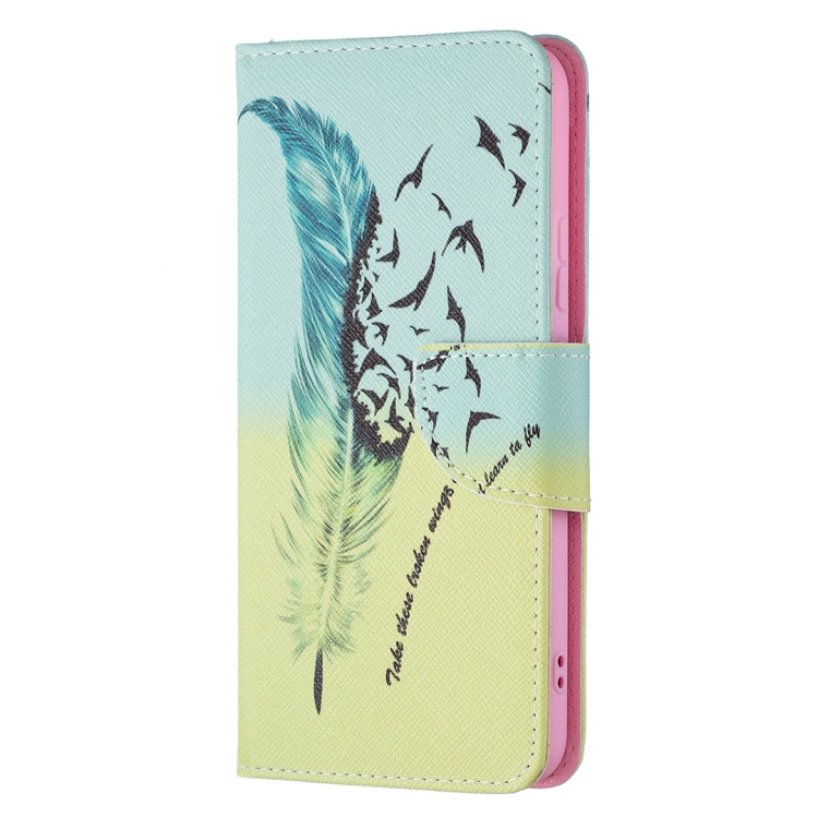 For Samsung Galaxy S22+ 5G Colored Drawing Pattern Horizontal Flip Phone Leather Case with Holder & Card Slots & Wallet
