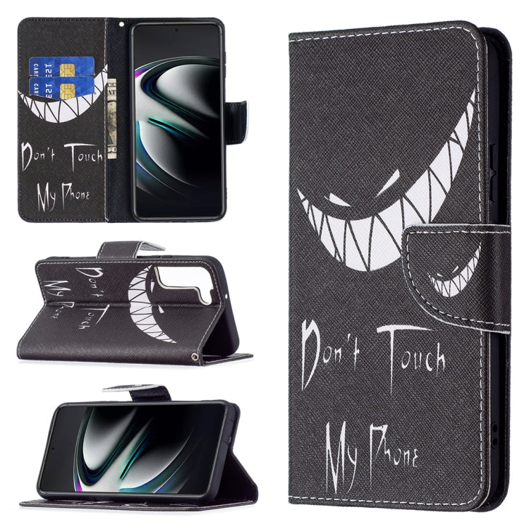 For Samsung Galaxy S22+ 5G Colored Drawing Pattern Horizontal Flip Phone Leather Case with Holder & Card Slots & Wallet