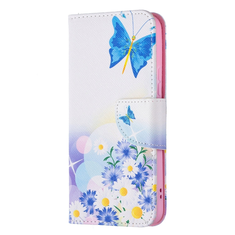For Samsung Galaxy S22 5G Colored Drawing Pattern Horizontal Flip Phone Leather Case with Holder & Card Slots & Wallet