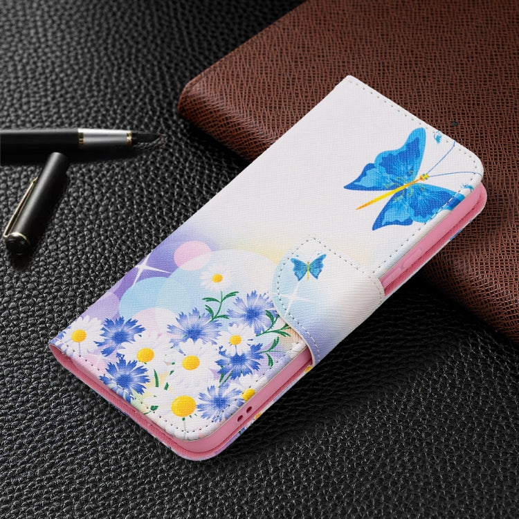 For Samsung Galaxy S22 5G Colored Drawing Pattern Horizontal Flip Phone Leather Case with Holder & Card Slots & Wallet