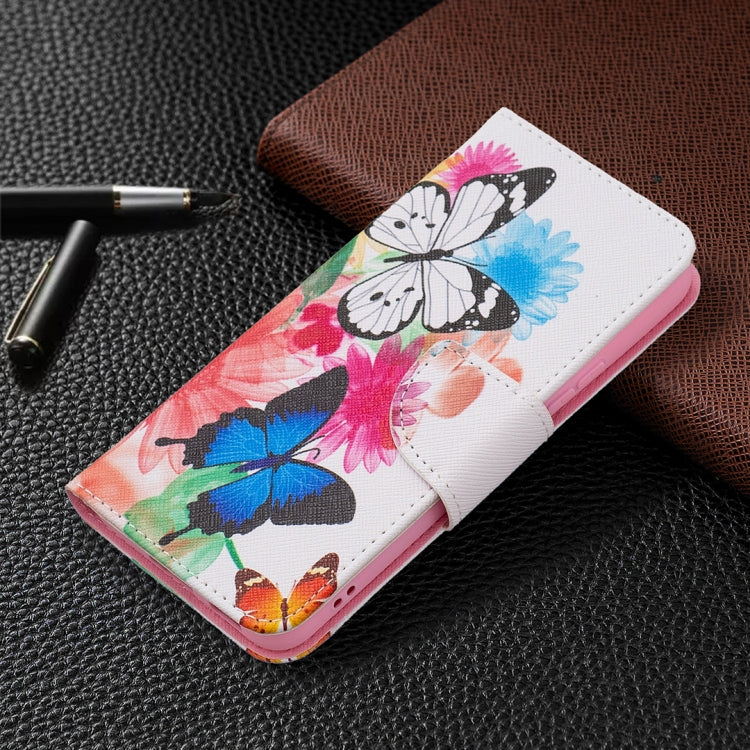 For Samsung Galaxy S22 5G Colored Drawing Pattern Horizontal Flip Phone Leather Case with Holder & Card Slots & Wallet