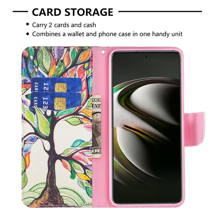 For Samsung Galaxy S22 5G Colored Drawing Pattern Horizontal Flip Phone Leather Case with Holder & Card Slots & Wallet