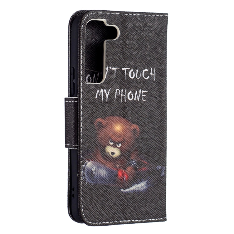 For Samsung Galaxy S22 5G Colored Drawing Pattern Horizontal Flip Phone Leather Case with Holder & Card Slots & Wallet