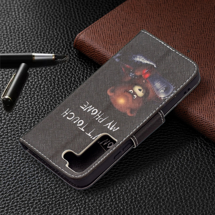 For Samsung Galaxy S22 5G Colored Drawing Pattern Horizontal Flip Phone Leather Case with Holder & Card Slots & Wallet