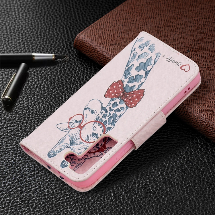 For Samsung Galaxy S22 5G Colored Drawing Pattern Horizontal Flip Phone Leather Case with Holder & Card Slots & Wallet