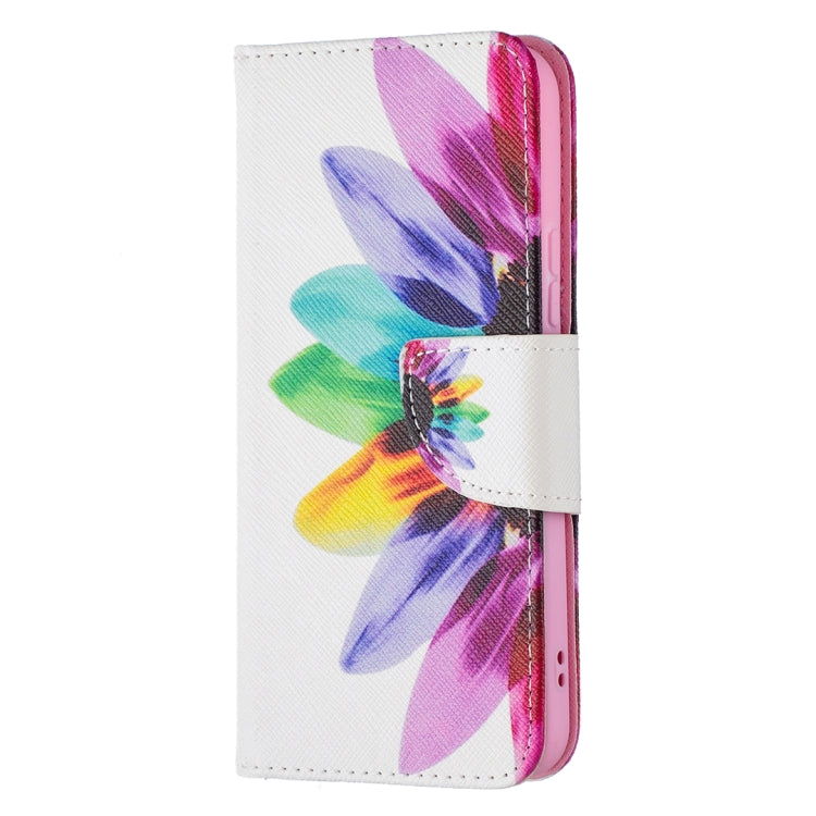 For Samsung Galaxy S22 5G Colored Drawing Pattern Horizontal Flip Phone Leather Case with Holder & Card Slots & Wallet