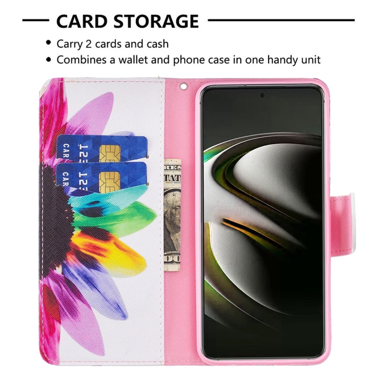 For Samsung Galaxy S22 5G Colored Drawing Pattern Horizontal Flip Phone Leather Case with Holder & Card Slots & Wallet