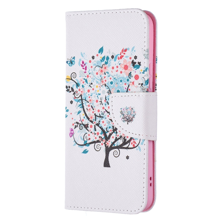 For Samsung Galaxy S22 5G Colored Drawing Pattern Horizontal Flip Phone Leather Case with Holder & Card Slots & Wallet