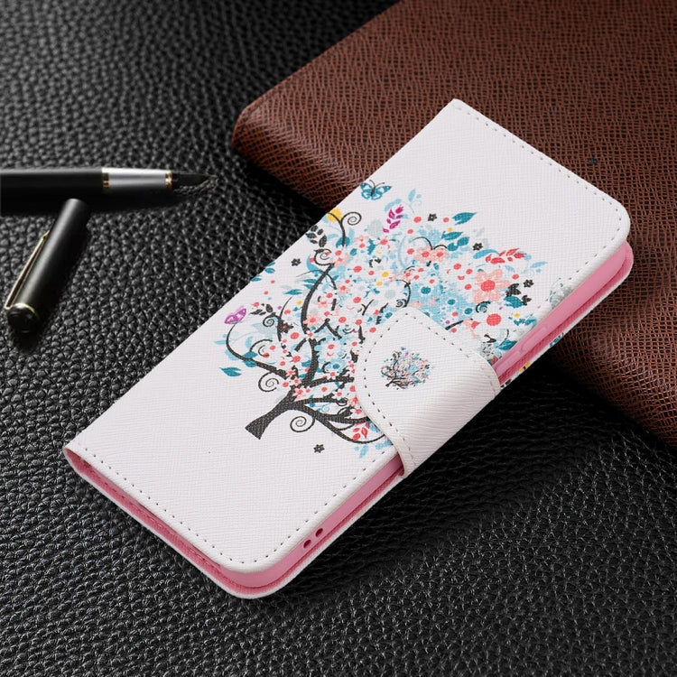 For Samsung Galaxy S22 5G Colored Drawing Pattern Horizontal Flip Phone Leather Case with Holder & Card Slots & Wallet