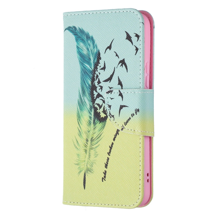 For Samsung Galaxy S22 5G Colored Drawing Pattern Horizontal Flip Phone Leather Case with Holder & Card Slots & Wallet